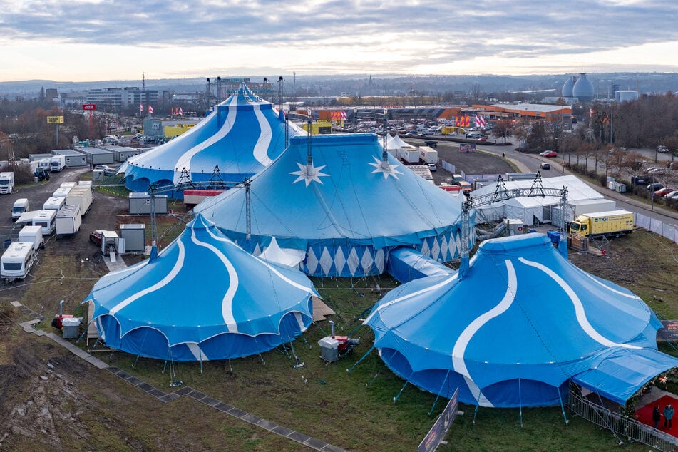 Das favorisierte Grundstück in Kaditz/Übigau ist derzeit die Heimat des Dresdner Weihnachts-Circus.