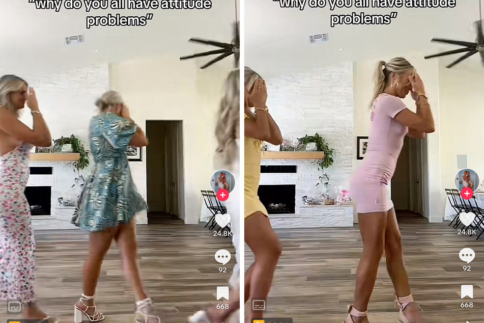 In Haley and Hanna Cavinder's latest viral TikTok, the twins were joined by their sisters in showing the ultimate sass.