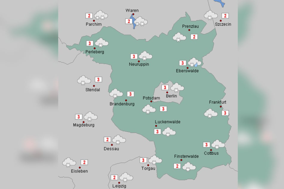 Die Temperaturen erreichen in Berlin und Brandenburg maximal drei Grad.