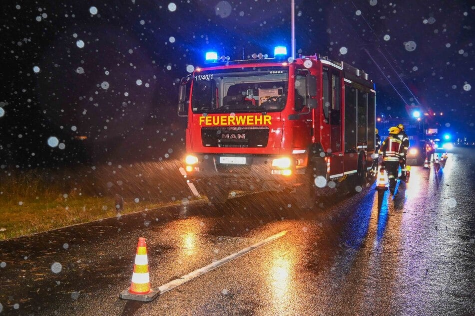 Während des Einsatzes regnete es in Strömen.