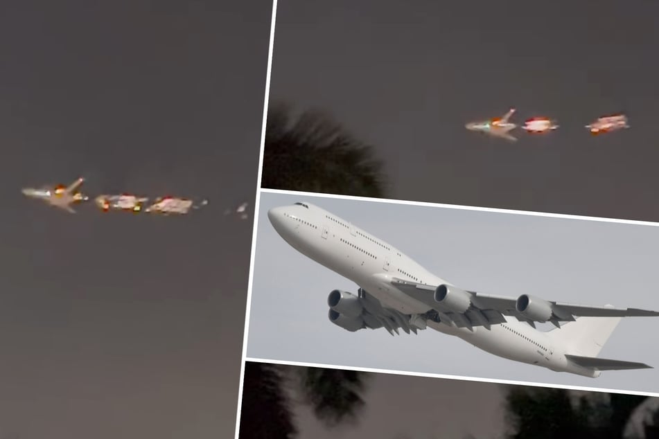 "Mayday, Mayday - Wir haben einen Triebwerksbrand": Flugzeug fängt am Nachthimmel Feuer