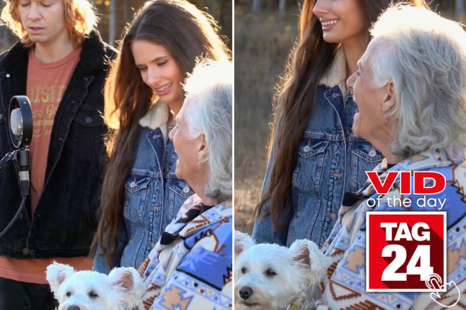 Today's Viral Video of the Day features an elderly woman who beautifully sang along with her grandchildren in Appalachia, despite having dementia.