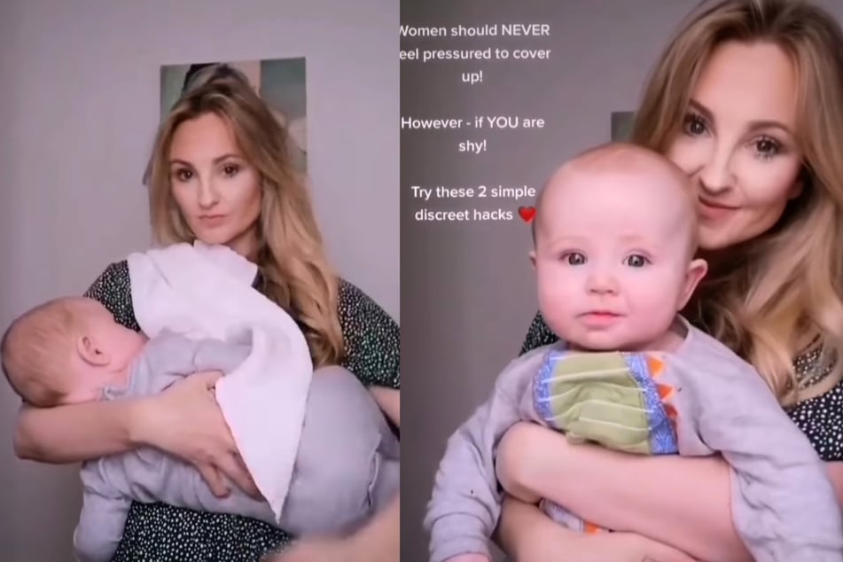 In ihrem TikTok-Clip wollte Emma O'Donnell (33) Tipps geben, wie man diskret in der Öffentlichkeit stillen kann.