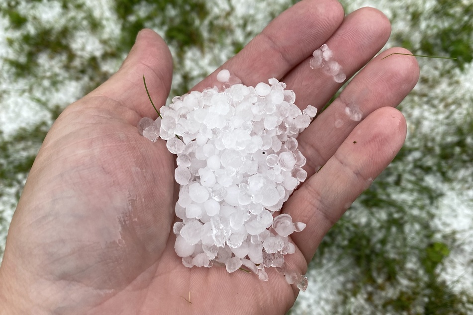 Die Gewitter brachten auch Hagel mit.
