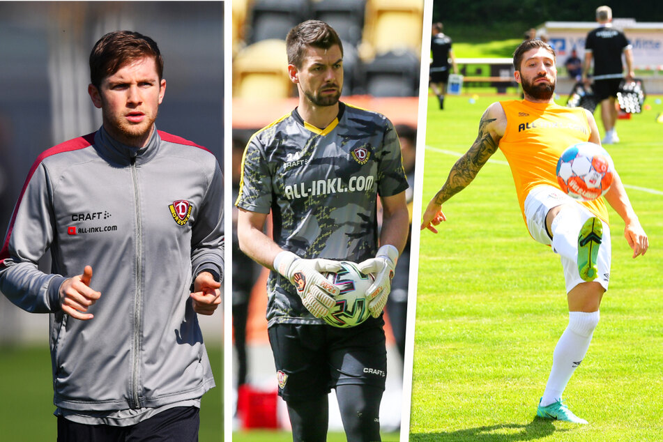 Patrick Weihrauch (27, l.), Patrick Wiegers (31, M.) und Brandon Borrello (26) sind auf dem Weg zum Comeback unterschiedlich weit.