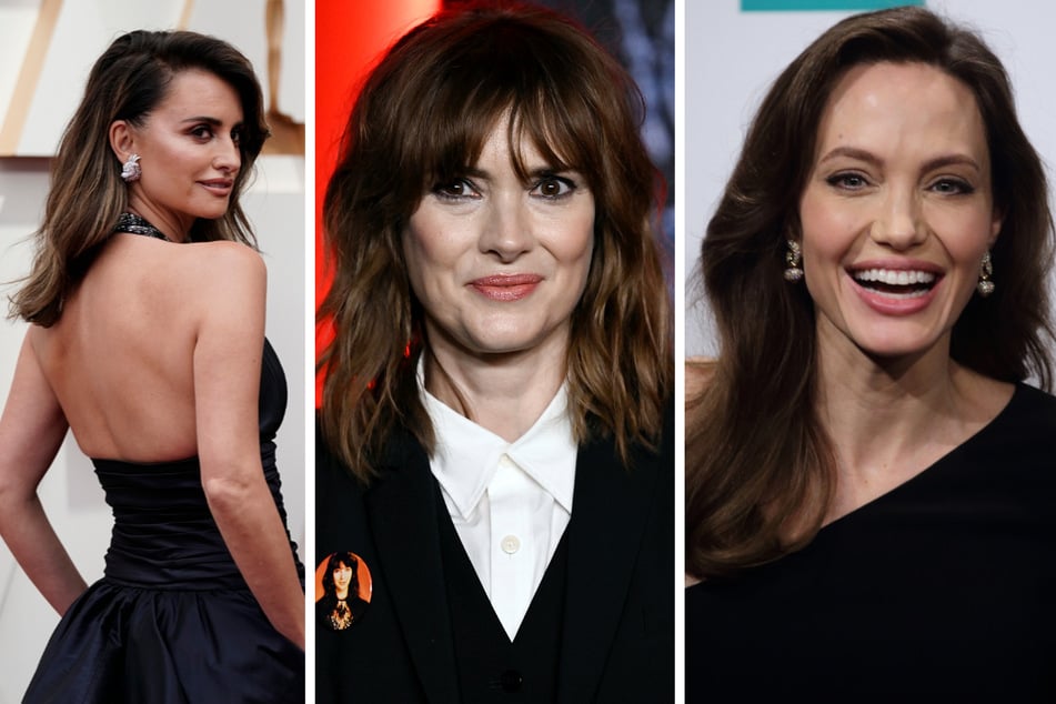 Auch Penélope Cruz (48, l.), Winona Ryder (50, M.) und Angelina Jolie (46, r.) äußerten sich positiv über Johnny Depp.