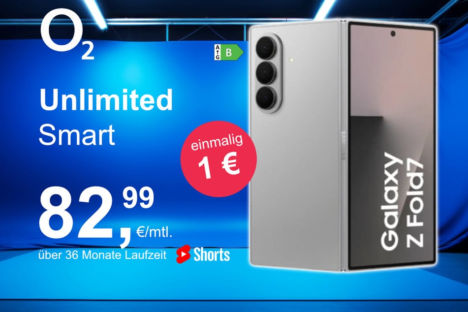 Das Samsung Galaxy Z Fold7 im o2 Mobile Unlimited Smart für einmalig 1 Euro.