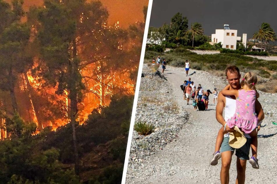 Waldbrände auf Rhodos erreichen Hotels: Tui cancelt Flüge, Notrufnummer für Touristen