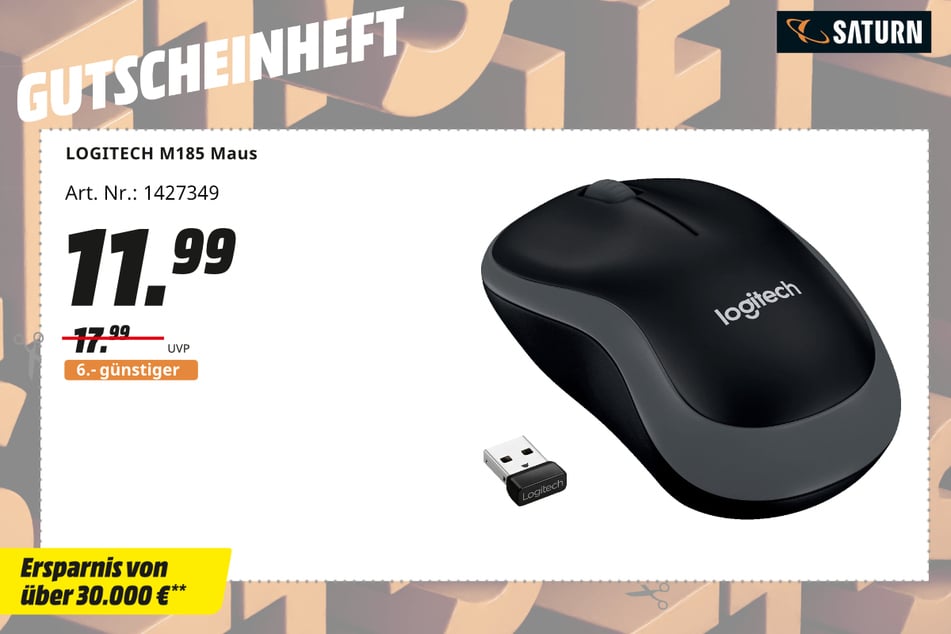 Logitech-Maus M185 für 11,99 statt 17,99 Euro.