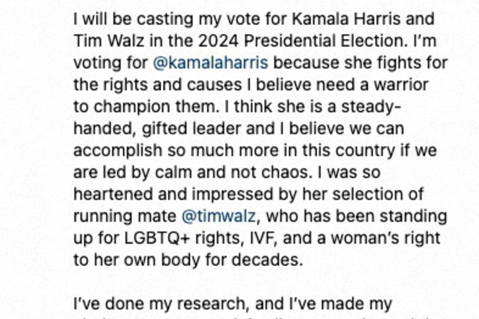 Swift officially endorsed Kamala Harris and her running mate Tim Walz in the 2024 election.