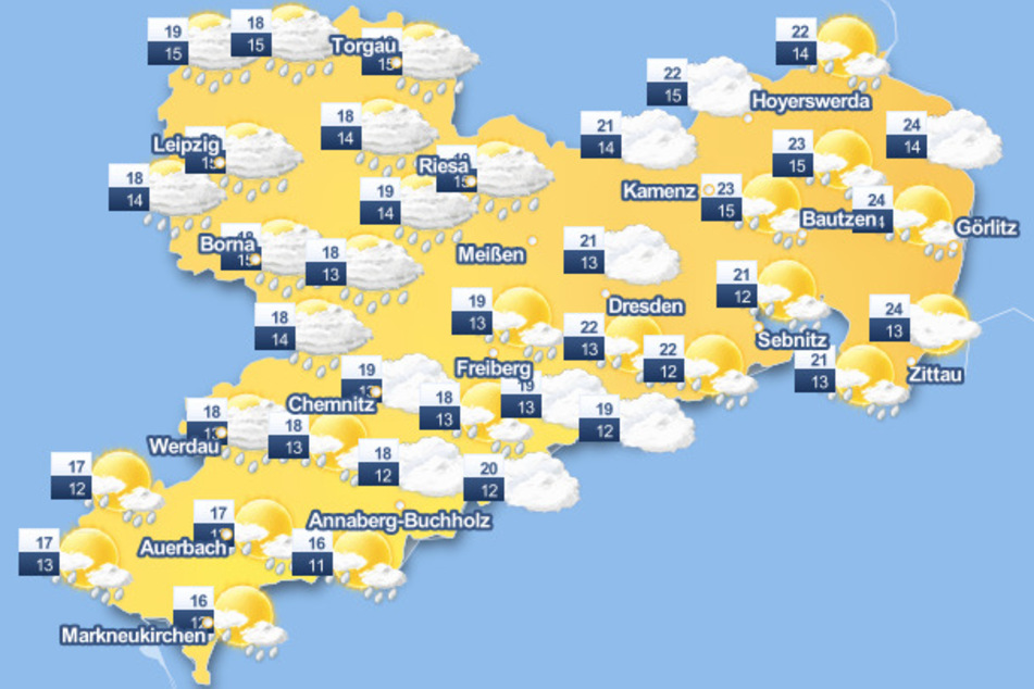 Gleichzeitig sollen auch die Temperaturen wieder etwas fallen.