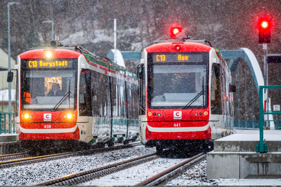 Am Donnerstag gab es bereits den Testlauf. Ab dem 29. Januar fährt die City-Bahn bis nach Aue.