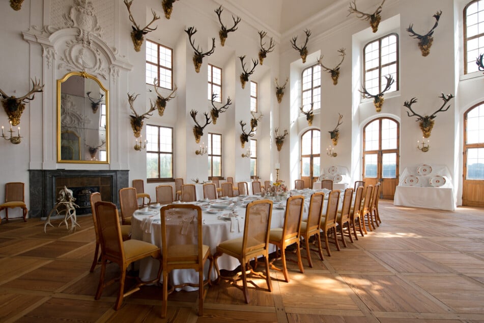 Im Schloss Moritzburg könnt Ihr an der Führung "Barockschloss exklusiv mit Porzellanquartier" teilnehmen.