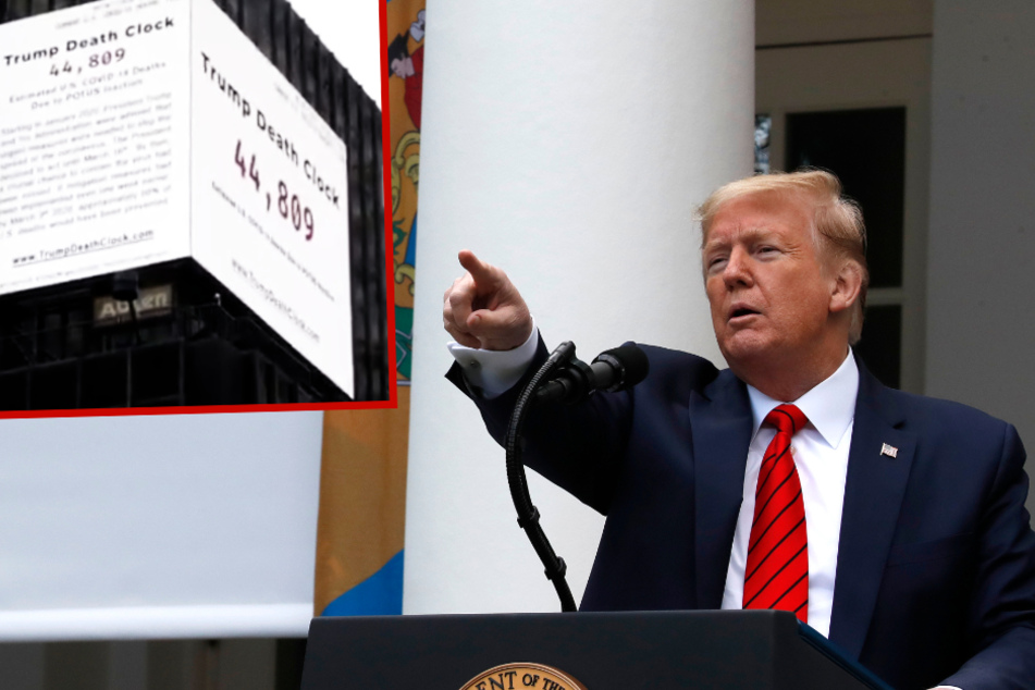 Weil Trumps (73) Handeln in der Corona-Krise bei vielen Menschen Fragen aufwirft, hat ein Filmemacher auf dem Time Square eine schockierende Todesuhr geschaltet.