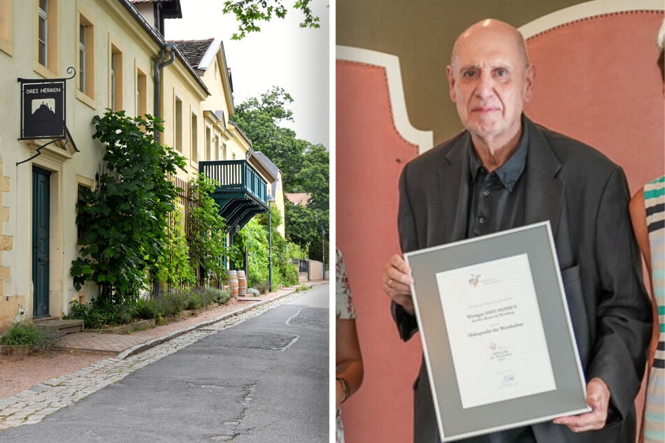 Prof. Rainer Beck (75) nahm die Auszeichnung vom Deutschen Weininstitut entgegen. 2004 wurde das Weingut am Radebeuler Hermannsberg gegründet.