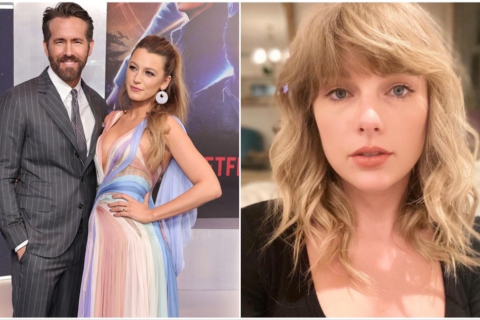 Did Taylor Swift (r.) slyly reveal the name of Blake Lively and Ryan Reynolds' fourth baby?