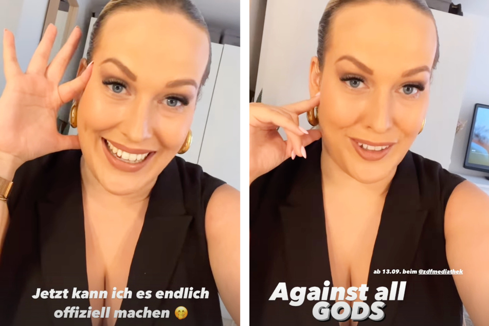 Die 30-Jährige ist Teilnehmerin bei der sechsteiligen ZDF-Serie "Against All Gods", wie sie auf Instagram verkündete.