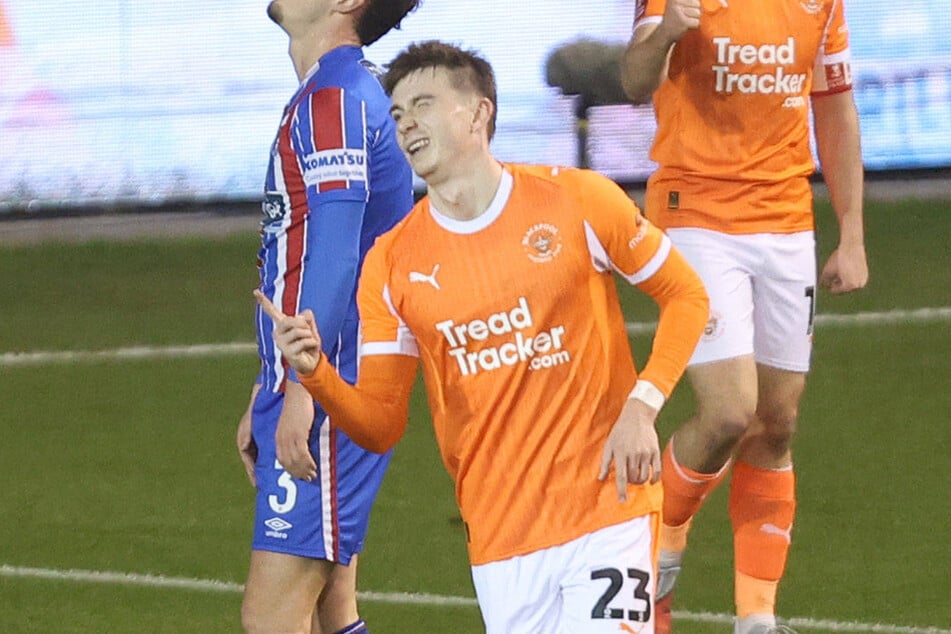 St.-Pauli-Leihgabe Scott Banks (23) kommt beim FC Blackpool nur selten zum Zuge.