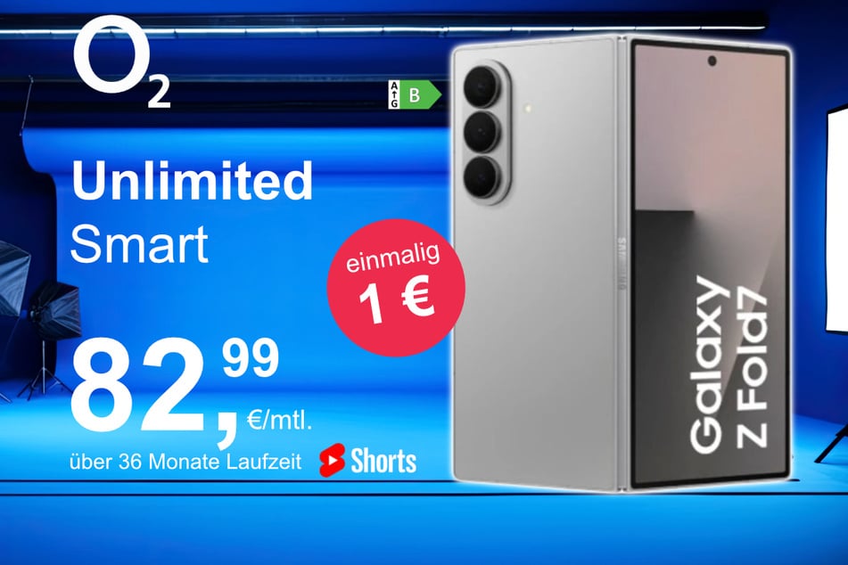 Das Samsung Galaxy Z Fold7 im o2 Mobile Unlimited Smart für einmalig 1 Euro.