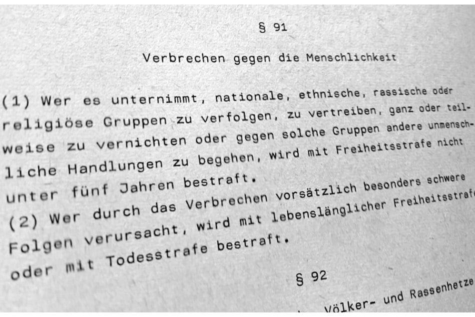 Auszug aus dem Strafgesetzbuch DDR (§ 91).