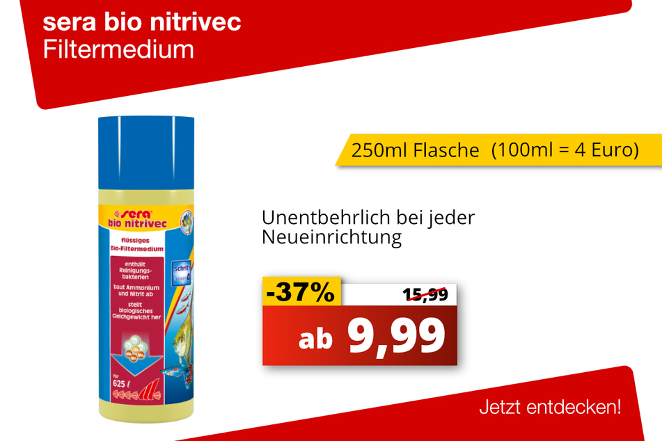 sera bio nitrivec für Aquarien je 9,99 Euro (37 Prozent gespart)