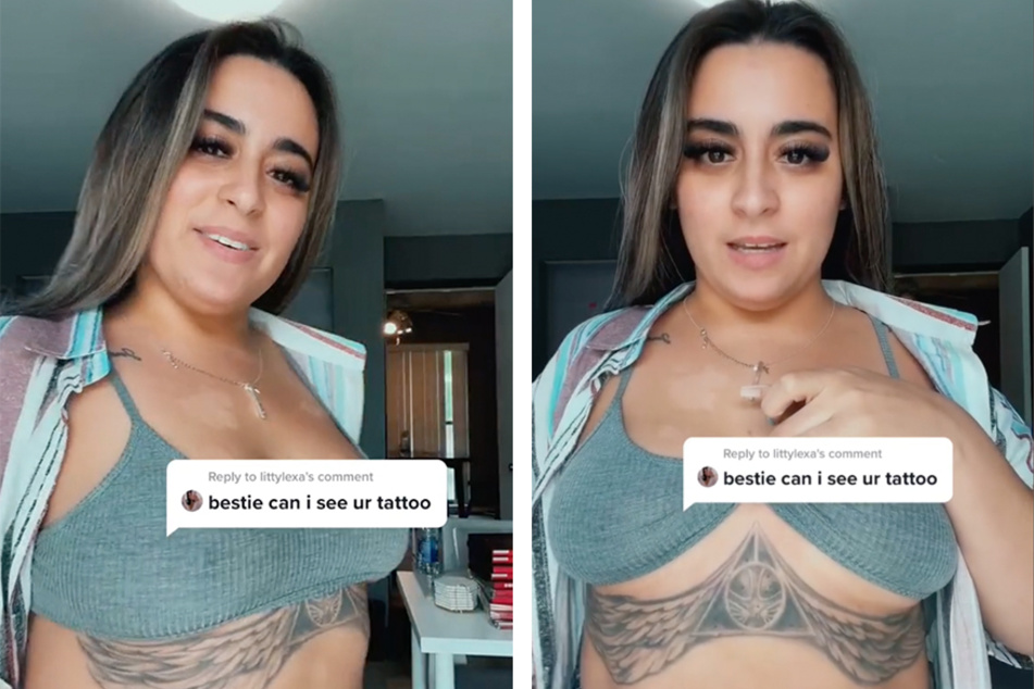 A TikTok user was talked into getting a tattoo she didn't necessarily want.
