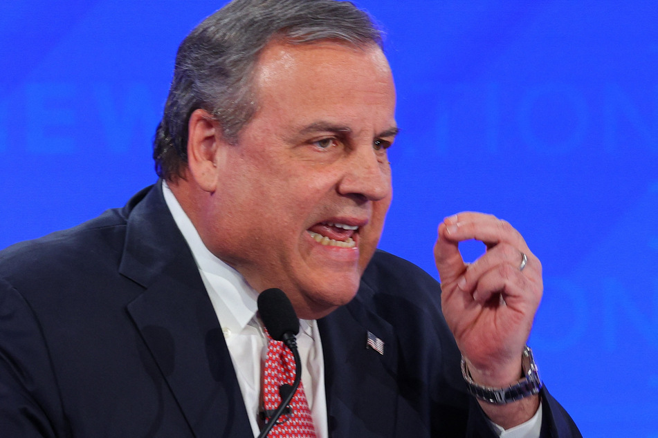 Former New Jersey Governor Chris Christie speaks during the fourth 2024 Republican presidential candidates' debate.