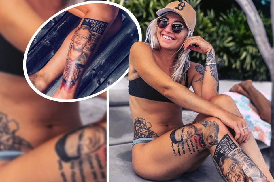 Wirklich außergewöhnlich: Britnee Chamberlain (20) liebt ihre Serienmörder-Tattoos über alles.