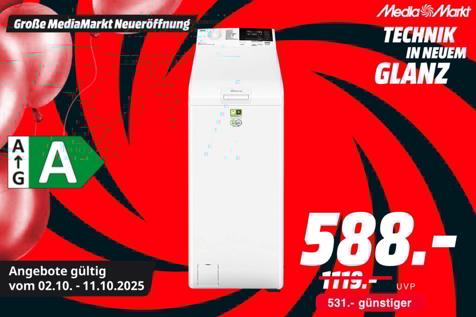 AEG-Waschmaschine LTR6A60370 Serie 6000
für 588 statt 1.199 Euro.