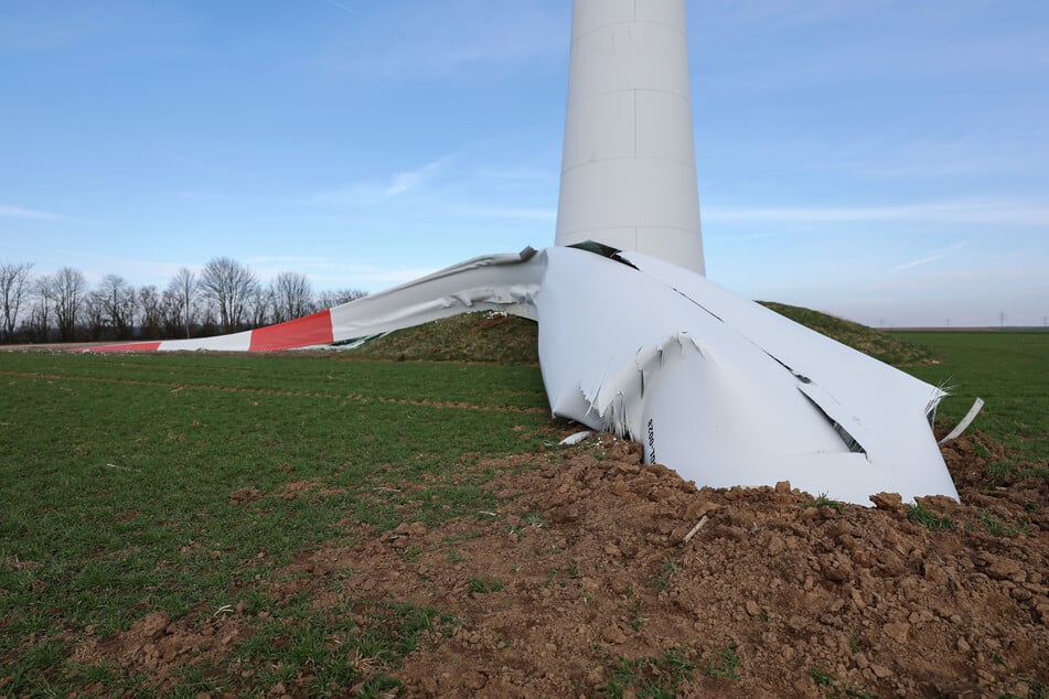 Das abgebrochene Windrad-Stück verletzte niemanden.