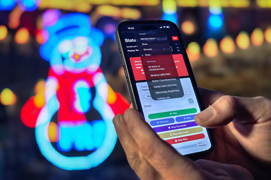 Die Beleuchtung lässt sich per Handy anknipsen.