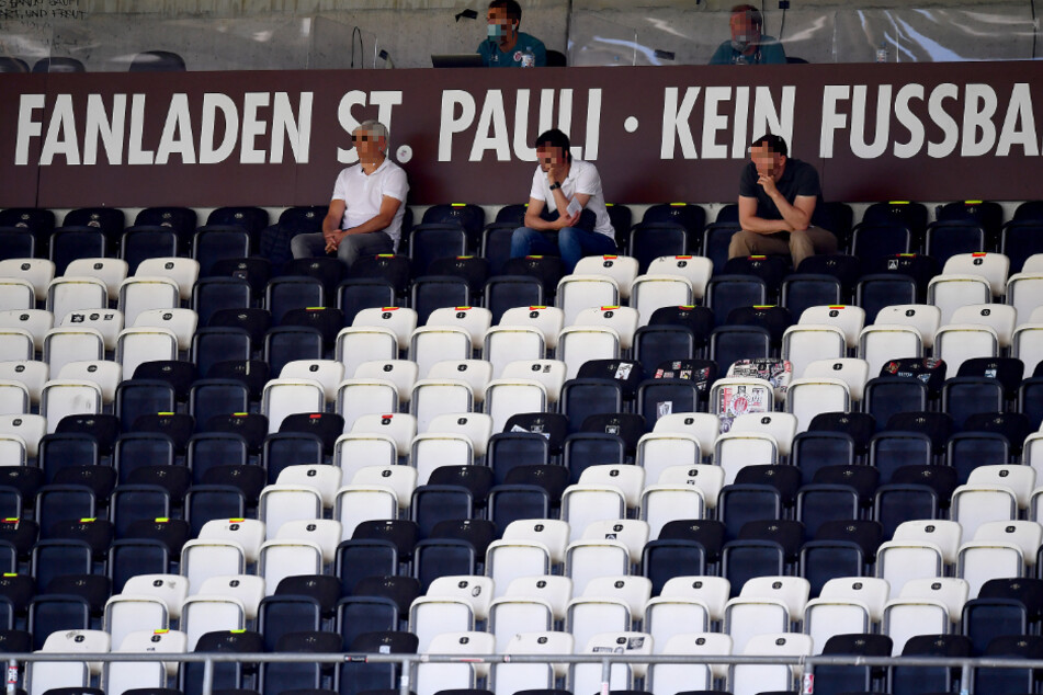 Leere Ränge im Millerntor-Stadion während der Corona-Krise.