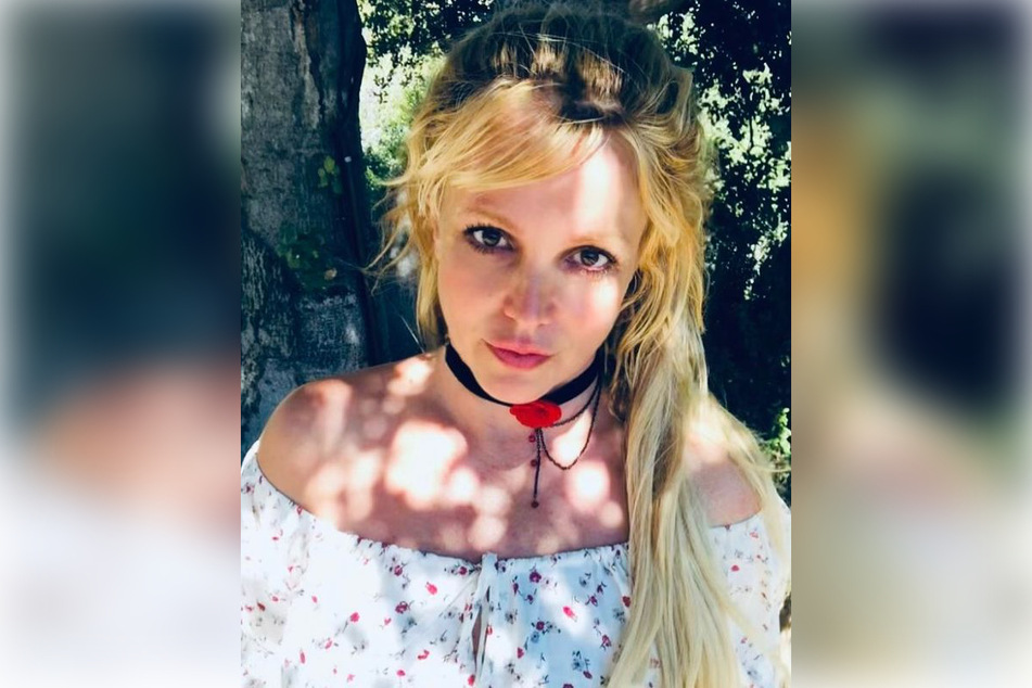 Britney Spears also shared this photo of herself on Monday, which she has similarly shared in the past.