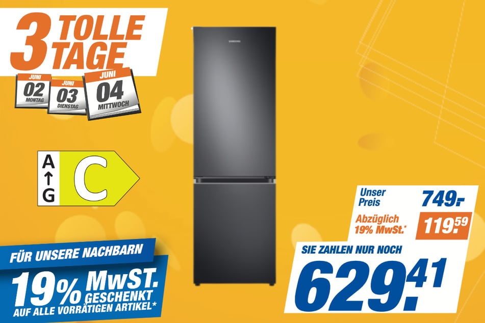 Samsung-Kühl-Gefrier-Kombination RB34C602CB1/EF
für 629,41 statt 749 Euro.