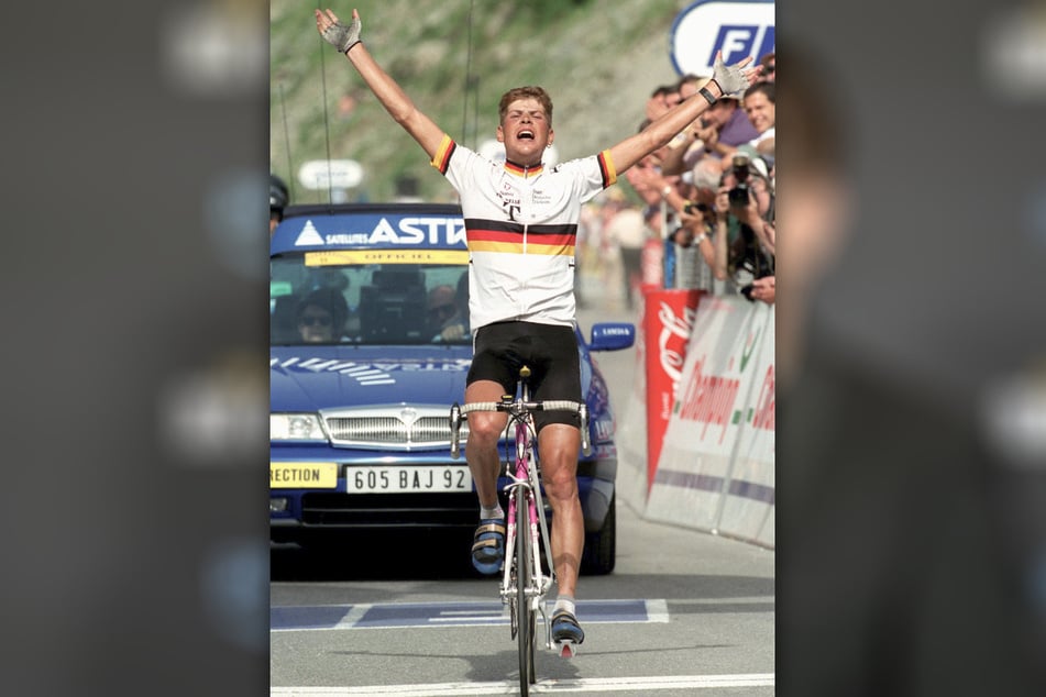 Jan Ullrich 1997 bei seinem Sieg in der Andorra-Etappe.