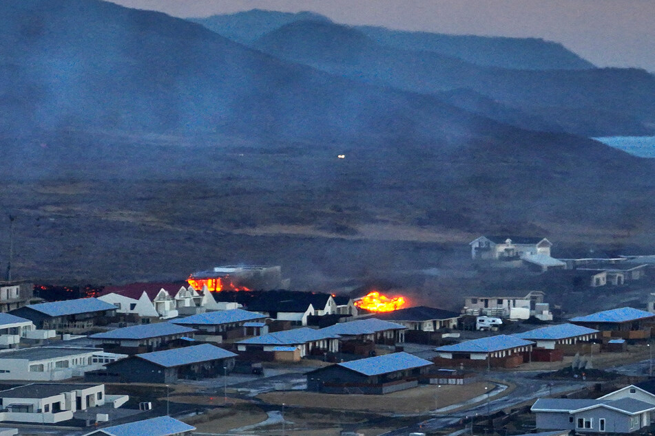 Die Ortschaft Grindavik. Drei Häuser wurden zerstört.