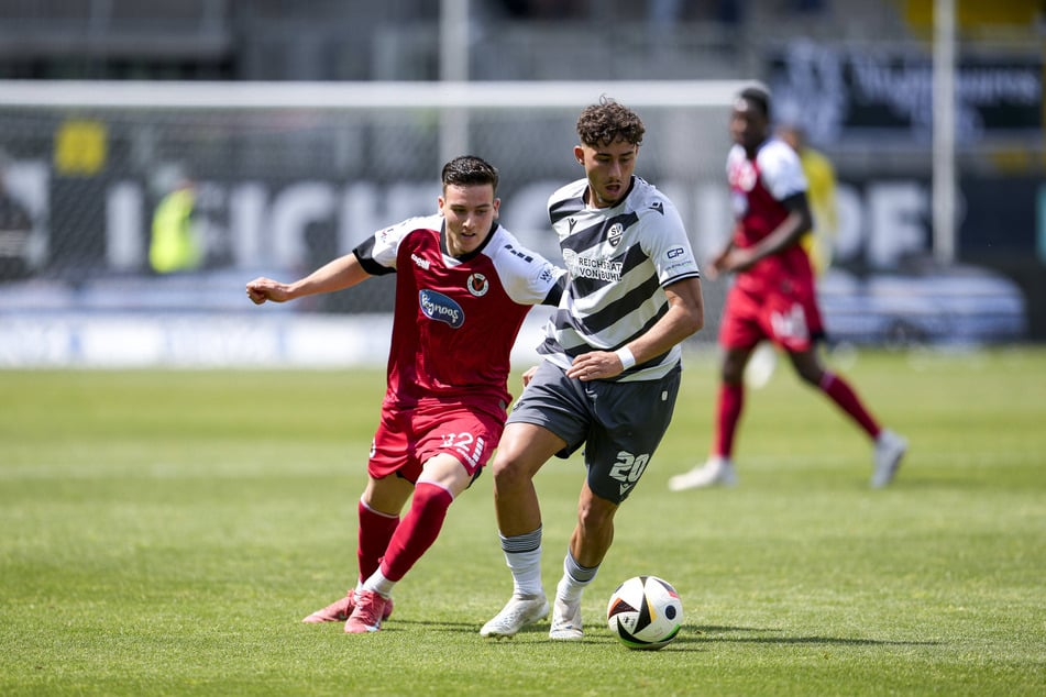 Luan Simnica (21, r.) wechselt vom SV Sandhausen zu den Veilchen.