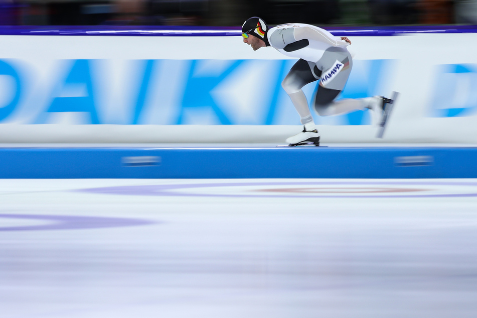 Eisschnelllauf: Weltcup, 1000 m, Herren. Nico Ihle (35) aus Deutschland in Aktion.