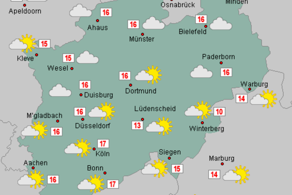 In NRW startet die neue Woche mit milden Temperaturen von bis zu 18 Grad. Ab Dienstag wird es allerdings ungemütlich.