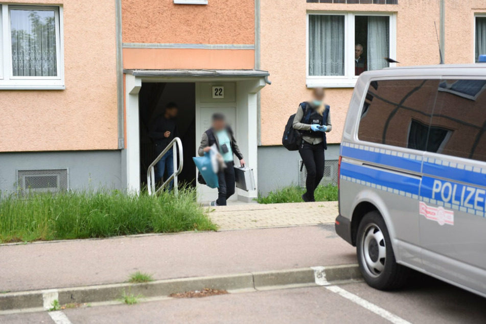 Polizeieinsatz am Dienstagmorgen in der Westfälischen Straße in Döbeln.