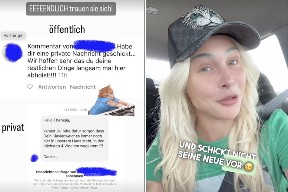 Model Theresia Fischer (31) ärgert sich auf Instagram über eine Nachricht von der neuen Freundin ihres Ex-Partners.