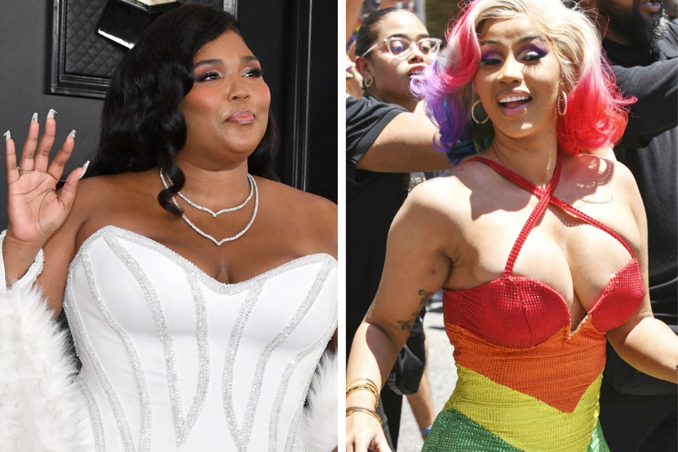 After Lizzo (l.) received backlash for using an ableist slur in her latest single, rapper Cardi B decided to weigh in on the controversy.