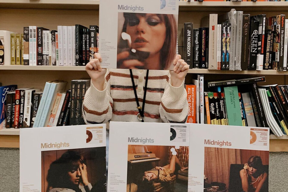 Taylor Swift's latest album, Midnights, was released on several different vinyl editions.