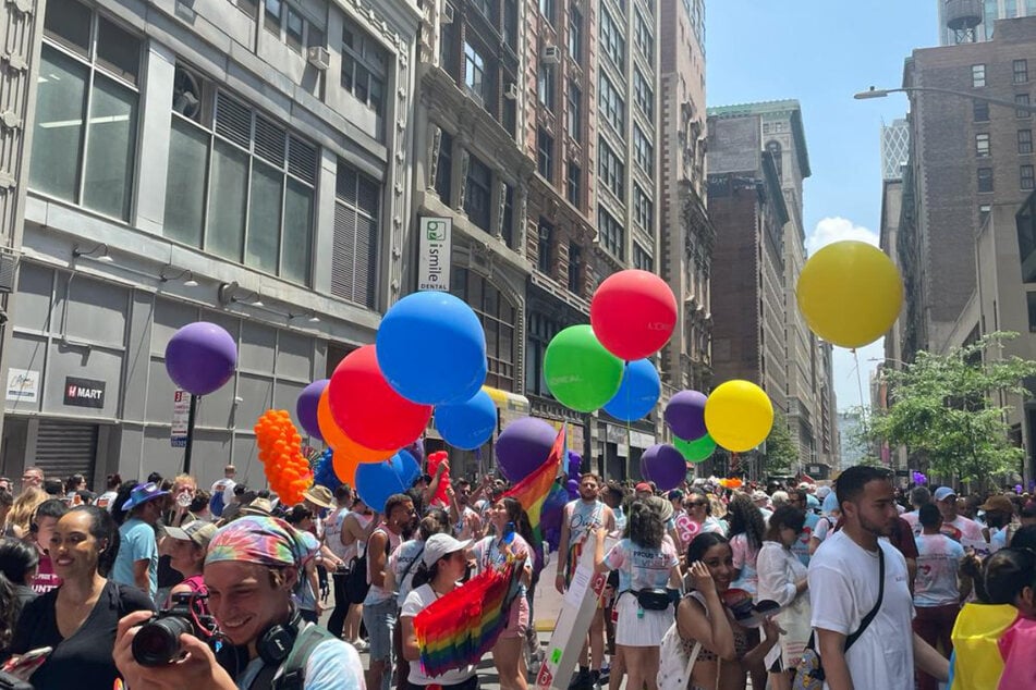 New Yorkers from all five boroughs gathered to celebrate the LGBTQ+ community at the city's annual Pride March.