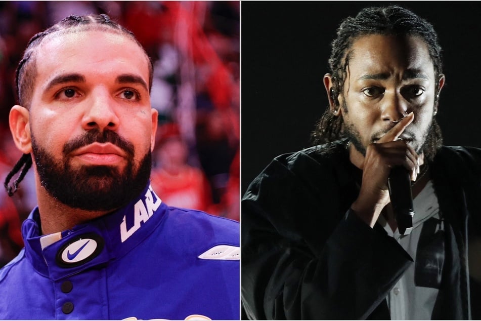 Kendrick Lamar (r) shook the internet when he dropped a scathing new diss track against Drake this week.