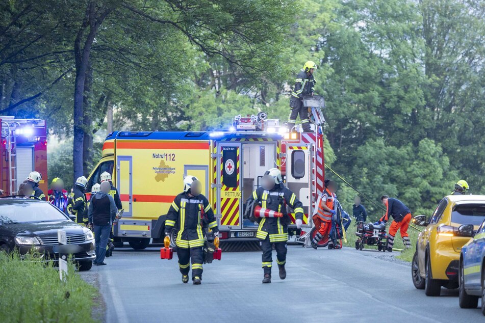 Die S222 wurde am Sonntagabend komplett gesperrt.