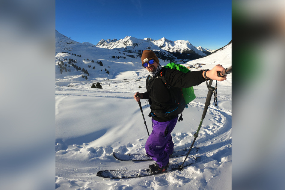 Uni-Forscher Jörg Kaufmann (40) testete das Splitboard in Kühtai (Österreich).