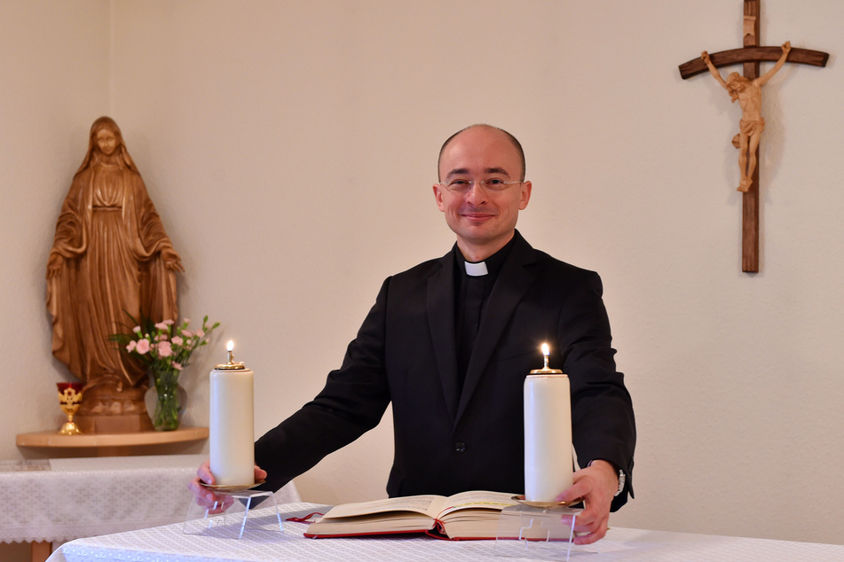 Marcin Ogórek (38), Pfarrer der polnischen katholischen Mission.