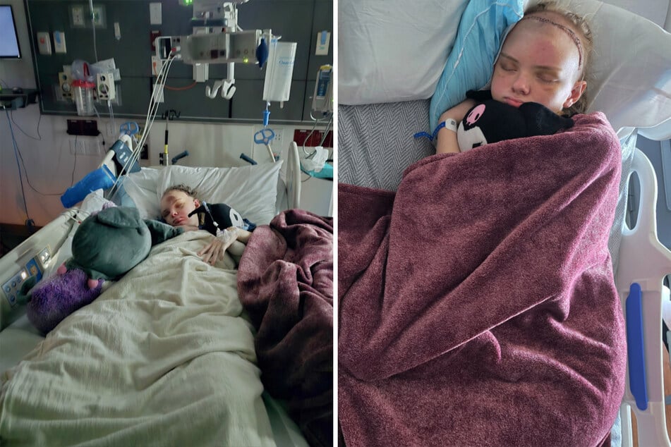 Kurz nach der Operation war das Mädchen so ausgelaugt, dass es größtenteils schlief.