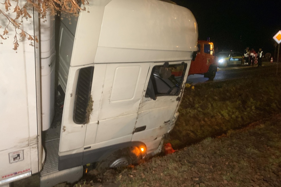 Aus diesem Fenster hatte sich der Fahrer aus seinem Laster verabschiedet.